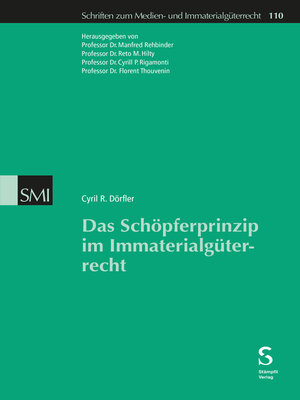 cover image of Das Schöpferprinzip im Immaterialgüterrecht
